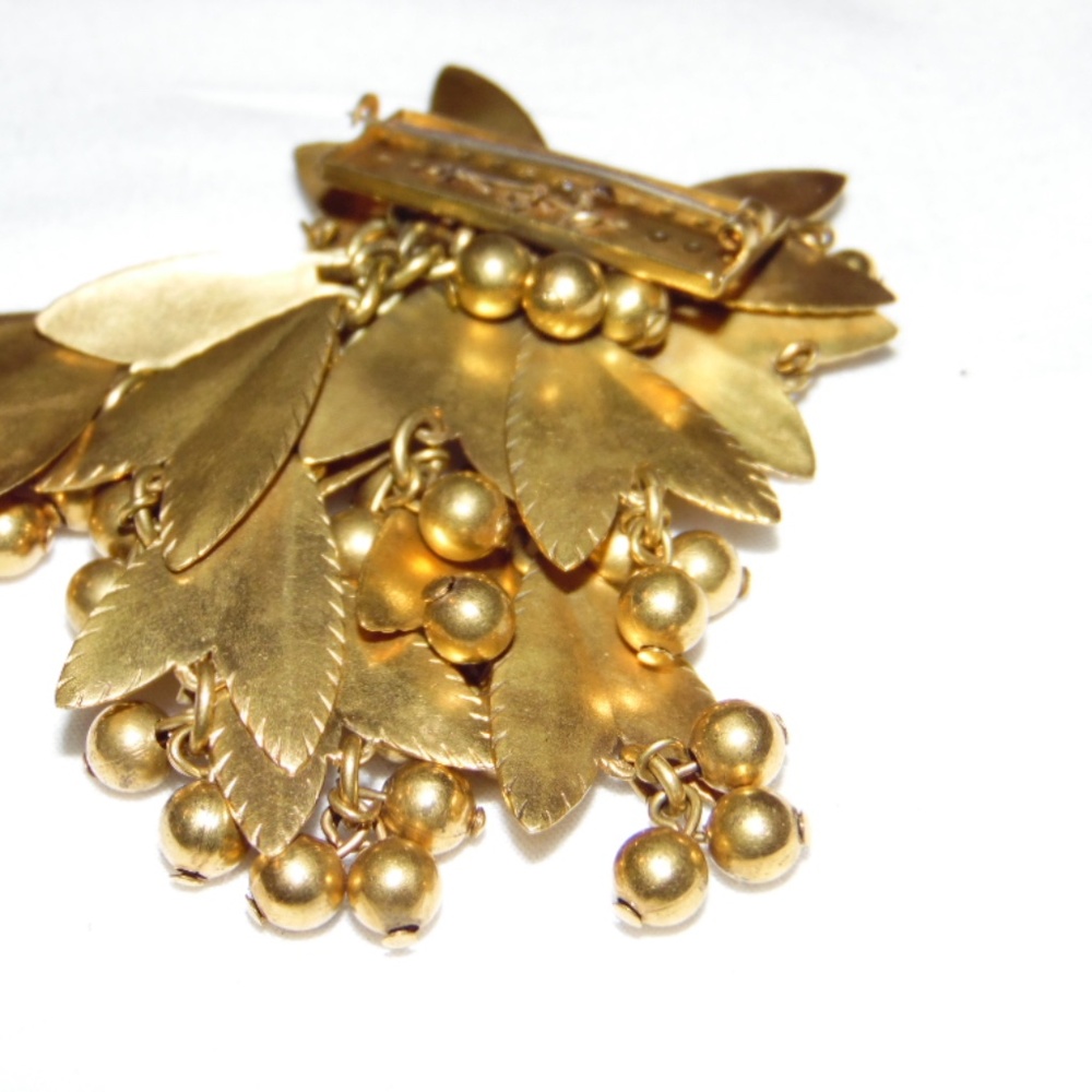 1920's-30 Unsigned Miriam Haskell Hand Wired Gold… - image 6